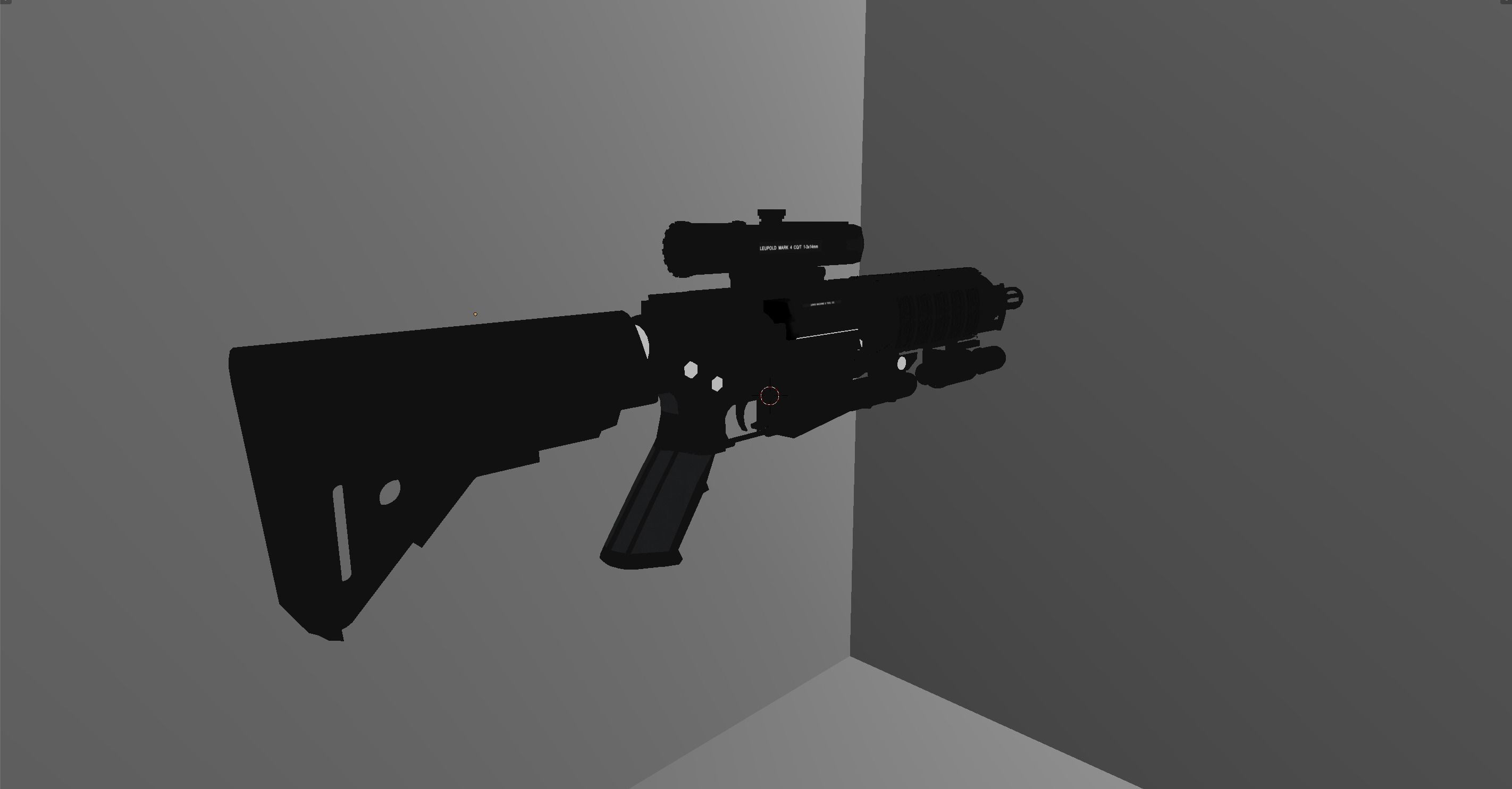 Lewis Machine and Tool LMT Defender Carbine Low-poly 3D model_2