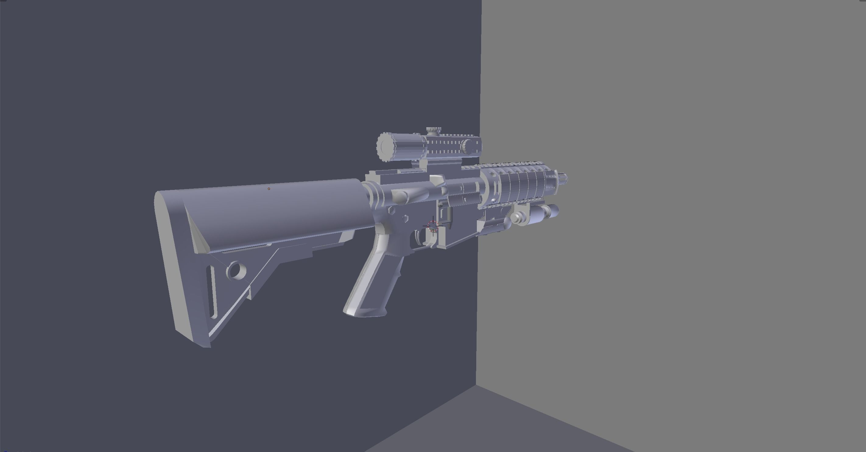 Lewis Machine and Tool LMT Defender Carbine Low-poly 3D model_7