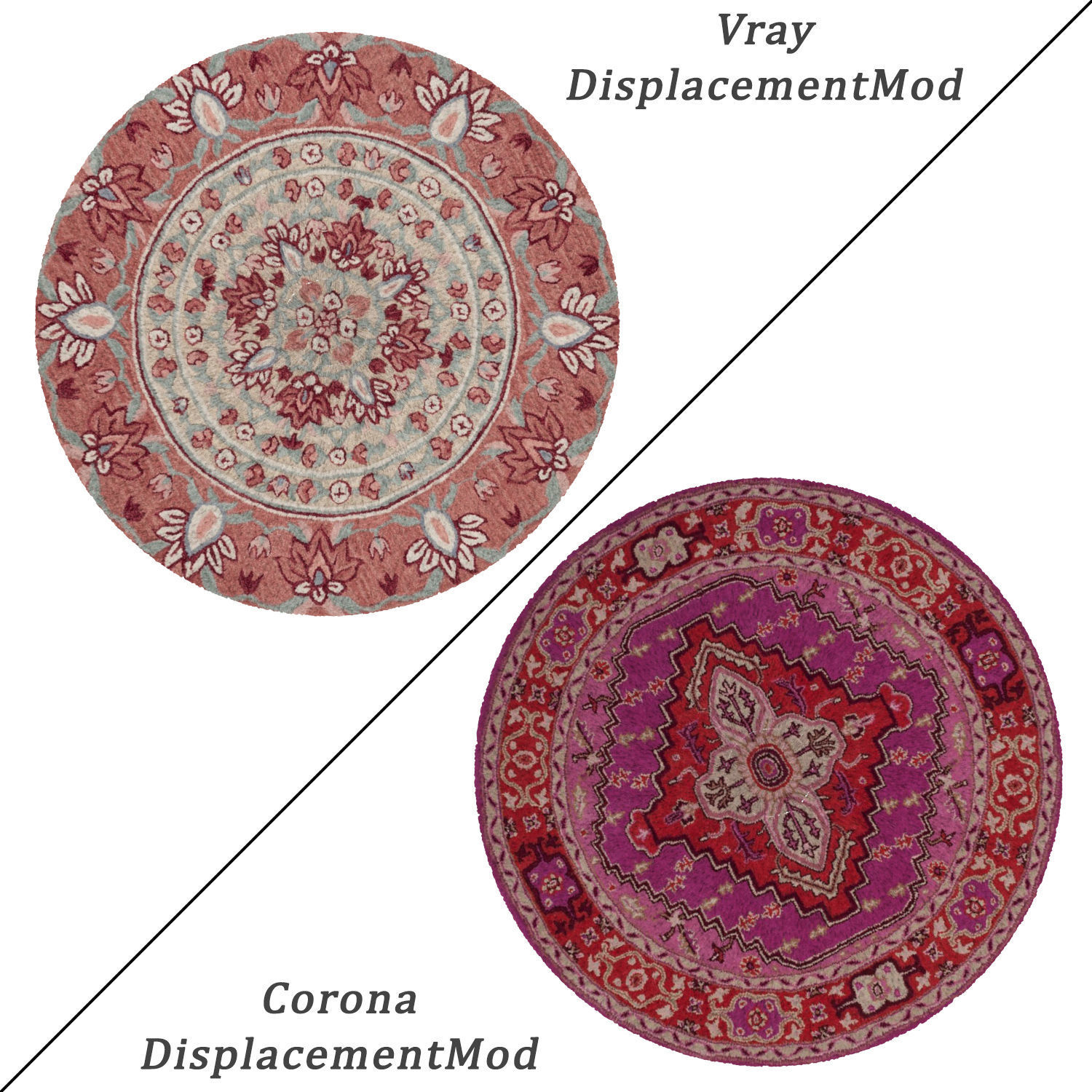 Round Rug Set 74 3D model_1