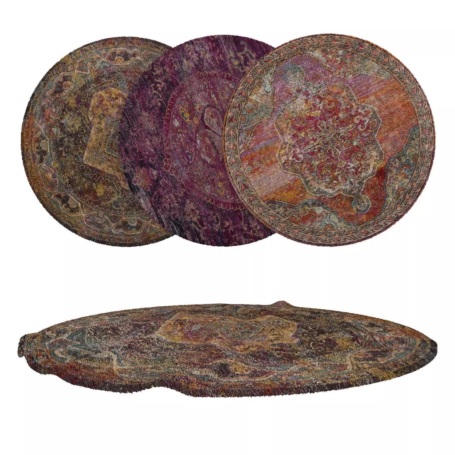 Round Rug Set 76 3D model_0