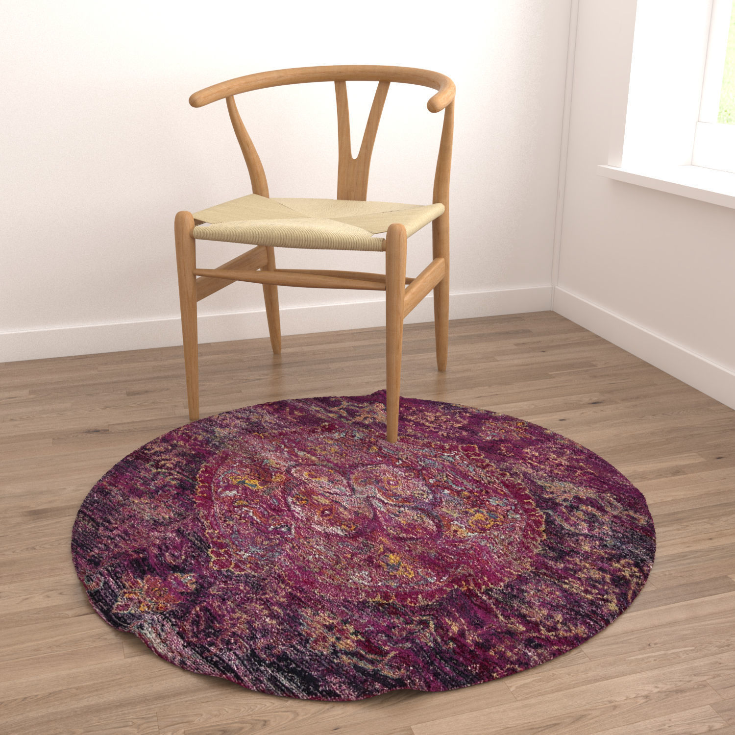 Round Rug Set 76 3D model_3