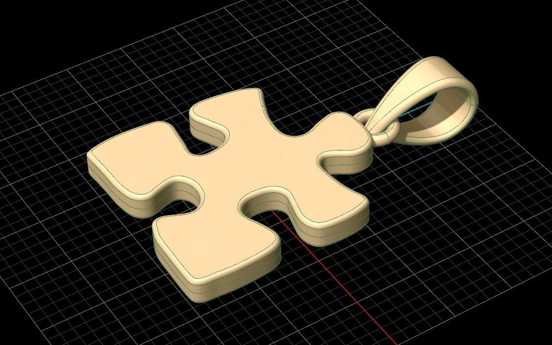 Puzzle 02 Amulet 3D print model_10