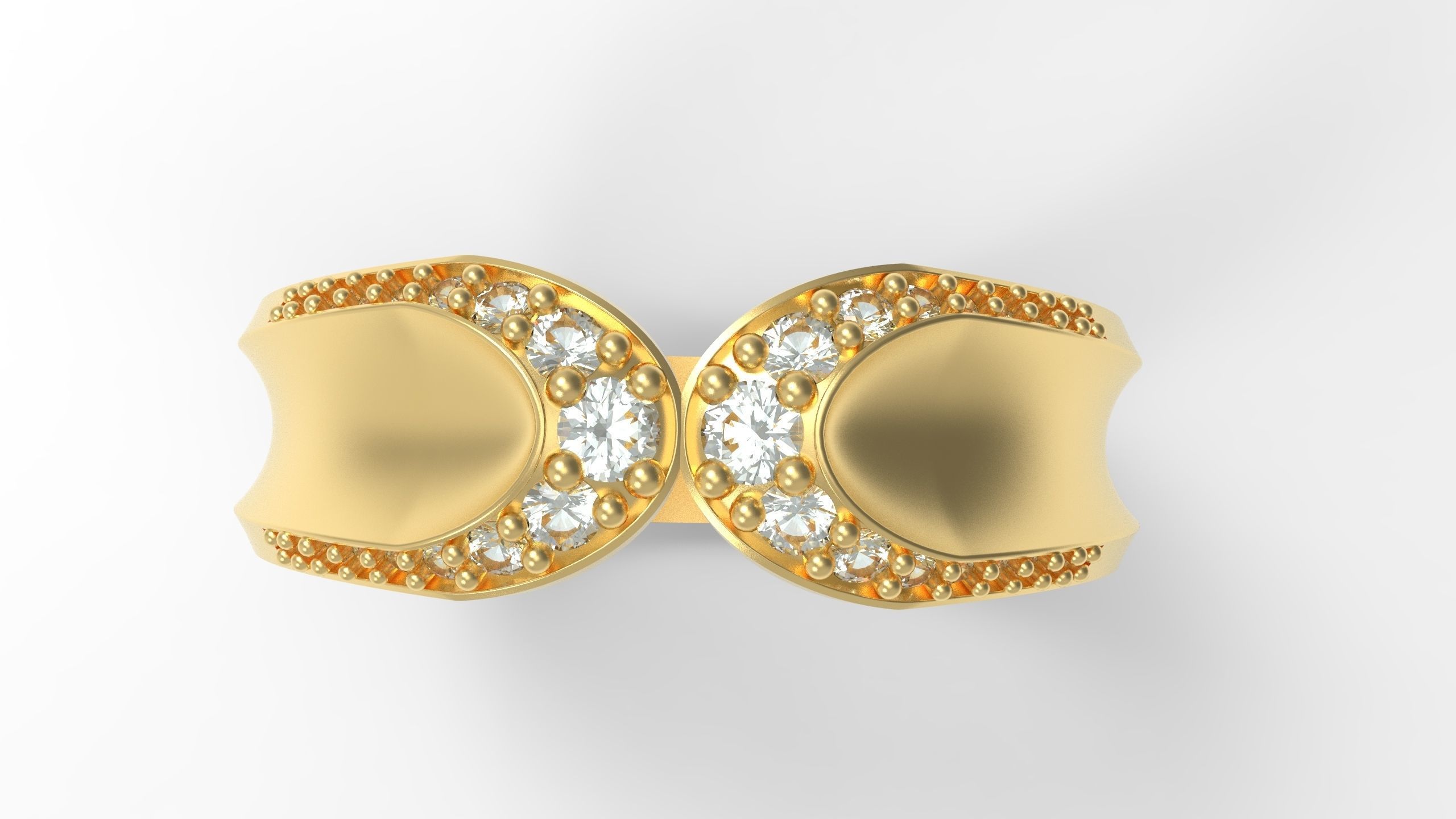 Lady Ring With Diamond 3D print model_4