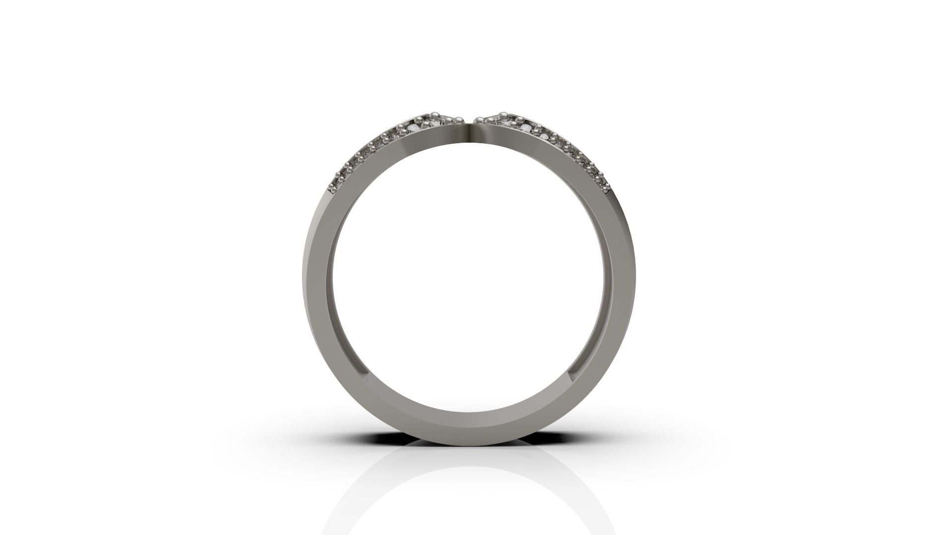 Lady Ring With Diamond 3D print model_7