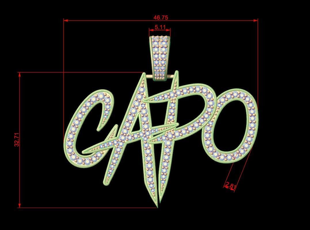 Capo Pendant 3D print model_7