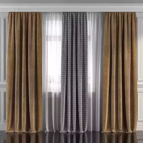 Curtain Set 293 3D model