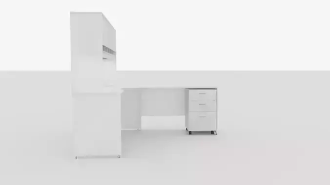 Bush Series C Elite 72W Desk with 48W Return and Storage