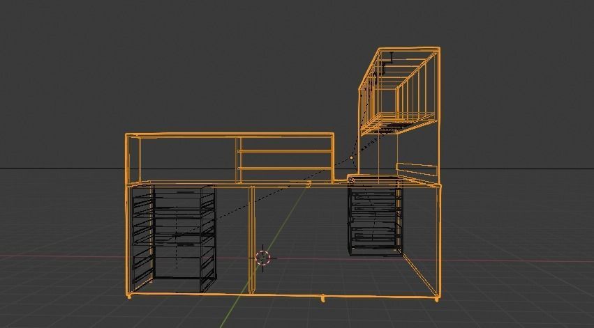 Bush Series C Elite Corner Desk with Storage 3D model_4