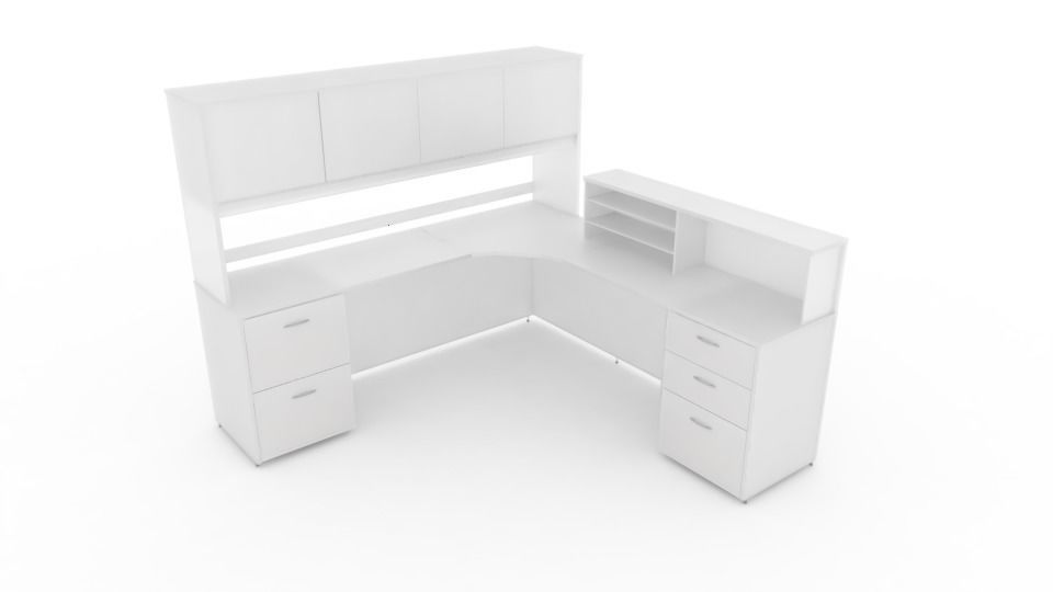 Bush Series C Elite Corner Desk with Storage 3D model_5
