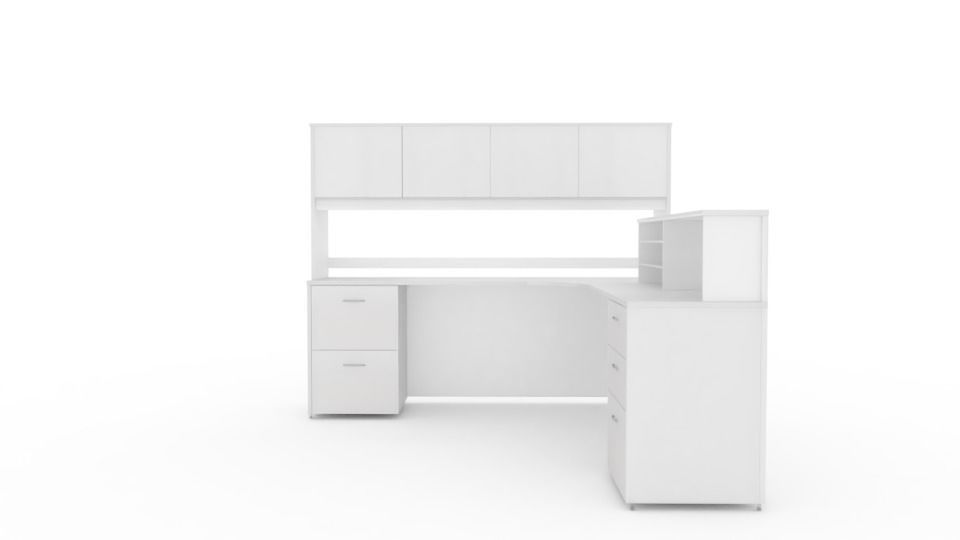 Bush Series C Elite Corner Desk with Storage 3D model_2