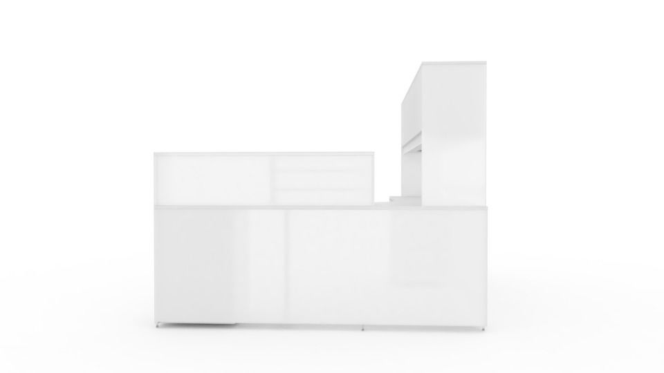 Bush Series C Elite Corner Desk with Storage 3D model_1