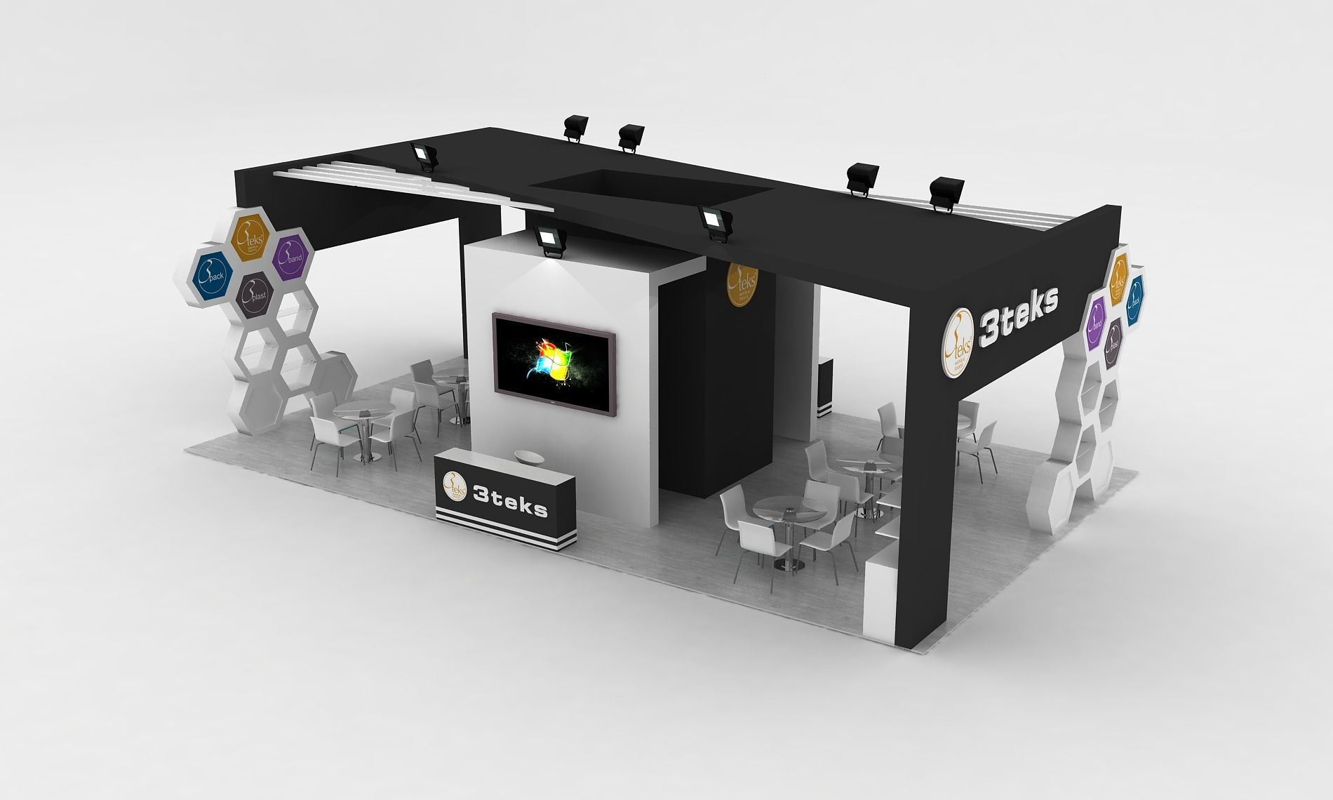 3Tex Size 7m x 12m  Height 400 cm 3D model_3