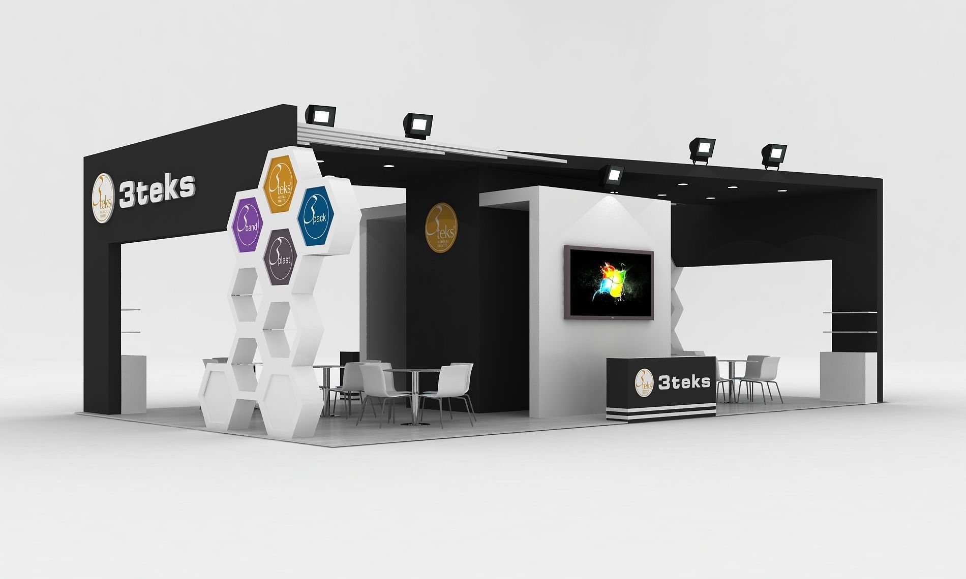 3Tex Size 7m x 12m  Height 400 cm 3D model_2