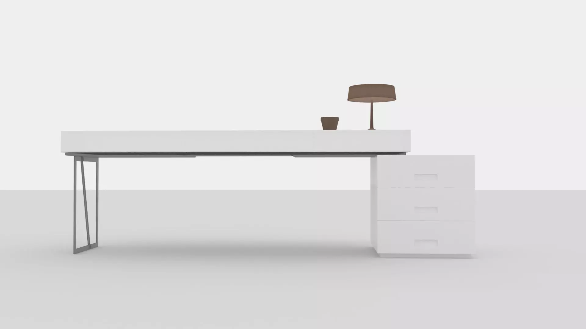 Loft Modern Office Desk Free 3D model