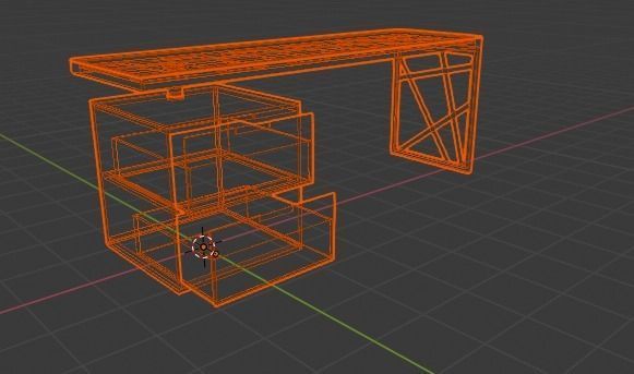 Mullins Moderrn Office Desk Free 3D model_3