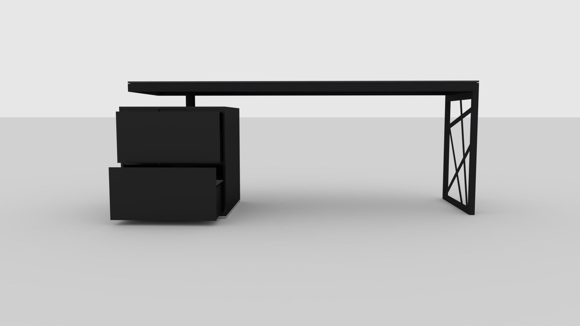 Mullins Moderrn Office Desk Free 3D model_1