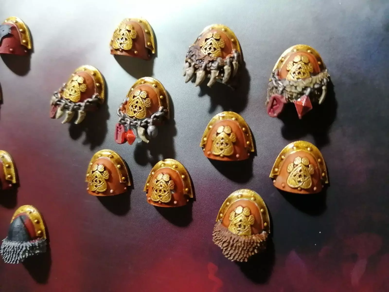 Space viking wolf shoulder pads - Claw style 3D print model_0