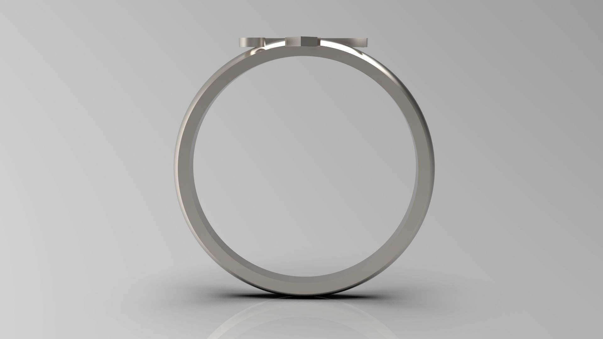 Prince Sott Mini Vertical Love Ring in US Size 3D print model_7