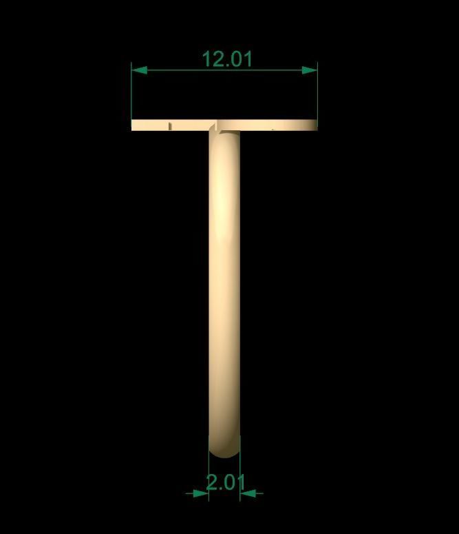 Prince Sott Mini Vertical Love Ring in US Size 3D print model_10