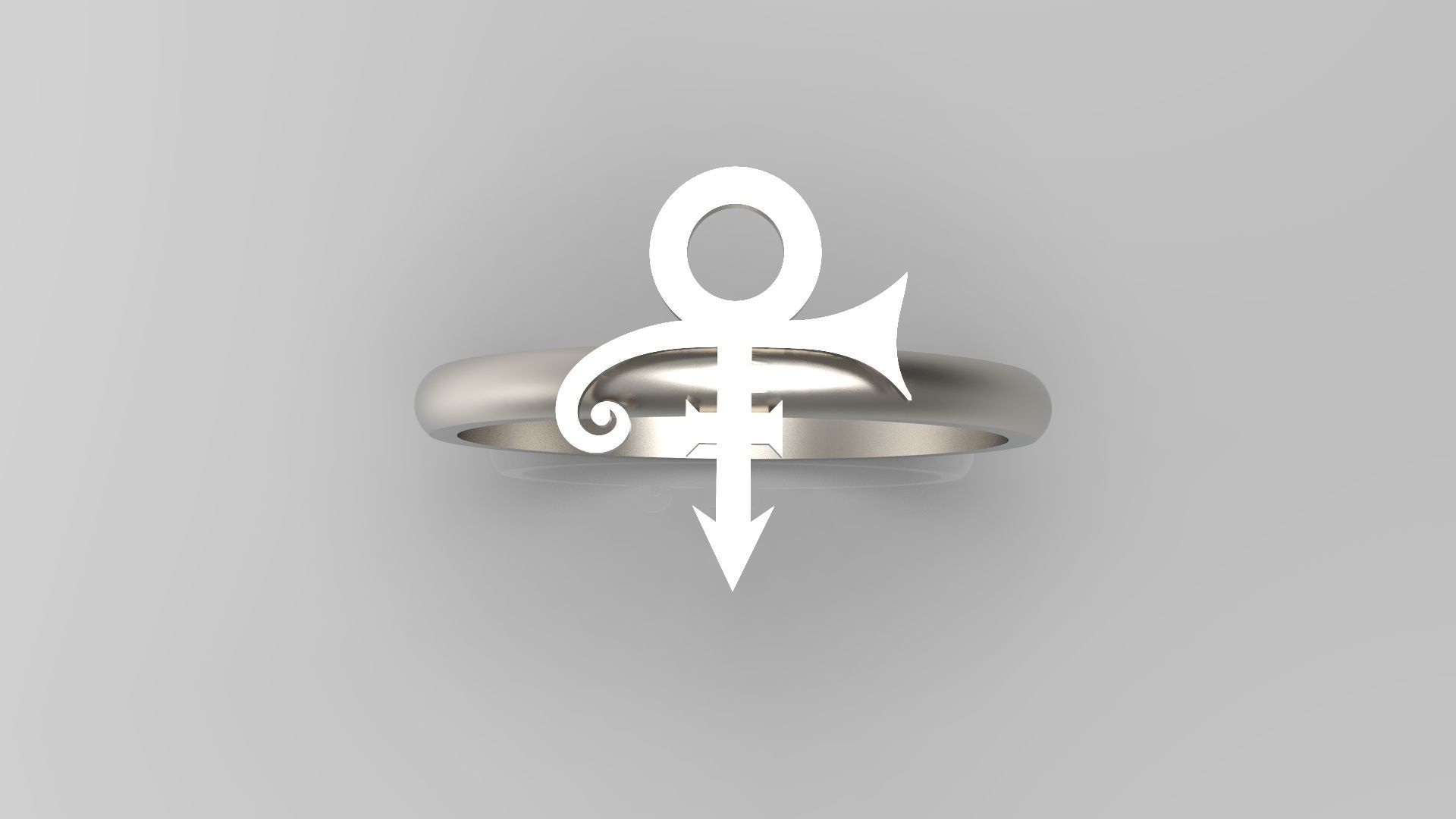 Prince Sott Mini Vertical Love Ring in US Size 3D print model_6