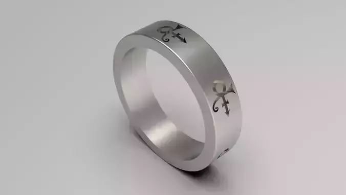 Prince Sott Love Logo Ring in Eu Size 3D print model