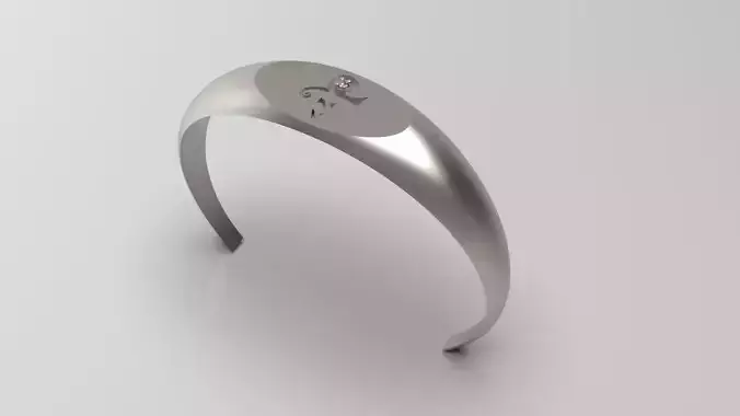 Prince Sott Love Symbol Cuff Bracelet With Diamond