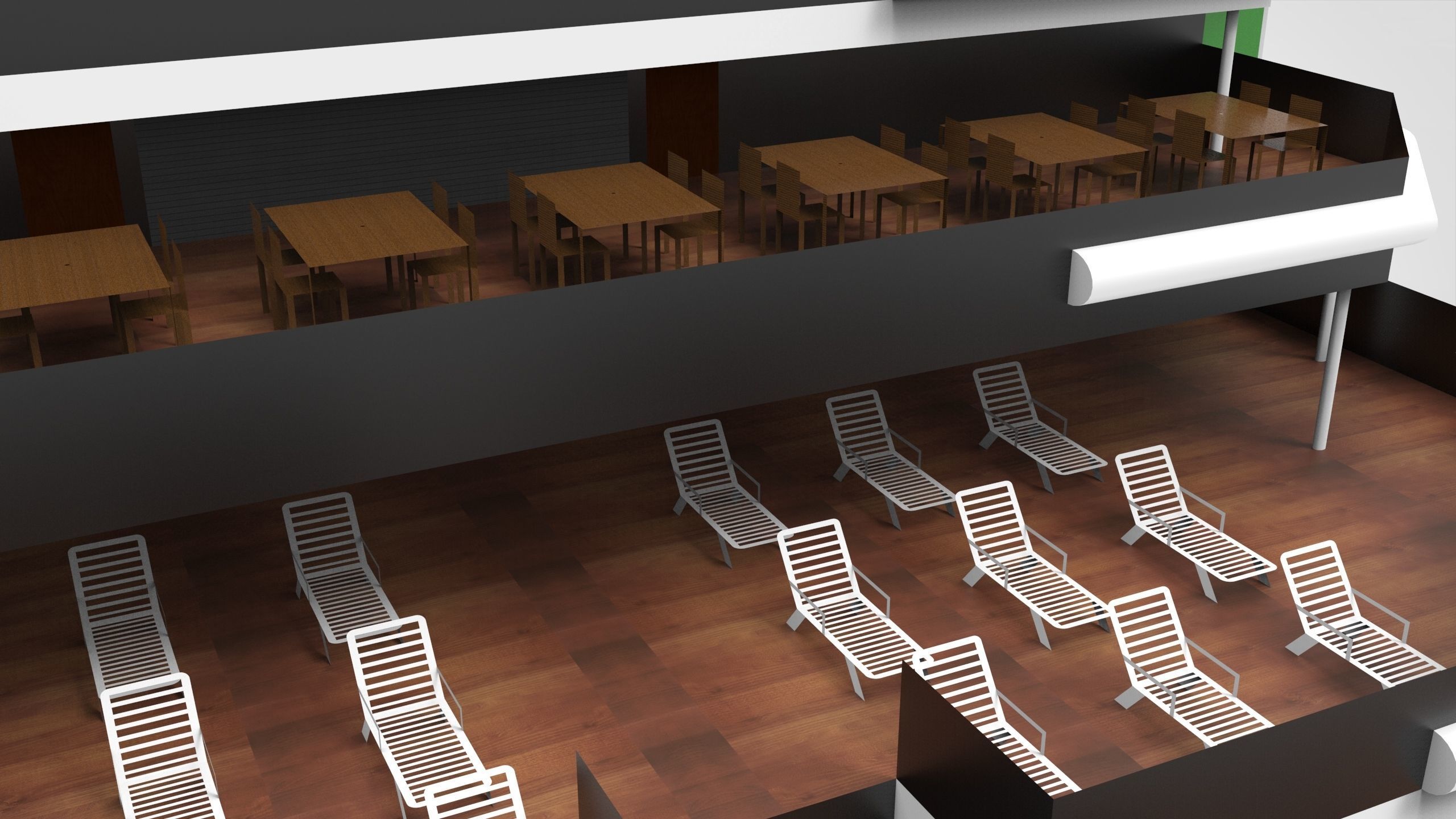 Cruise ship II Low-poly 3D model_5