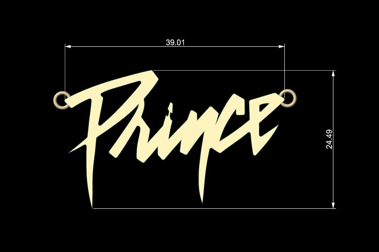 Prince Name Tag Pendant 3D print model_6