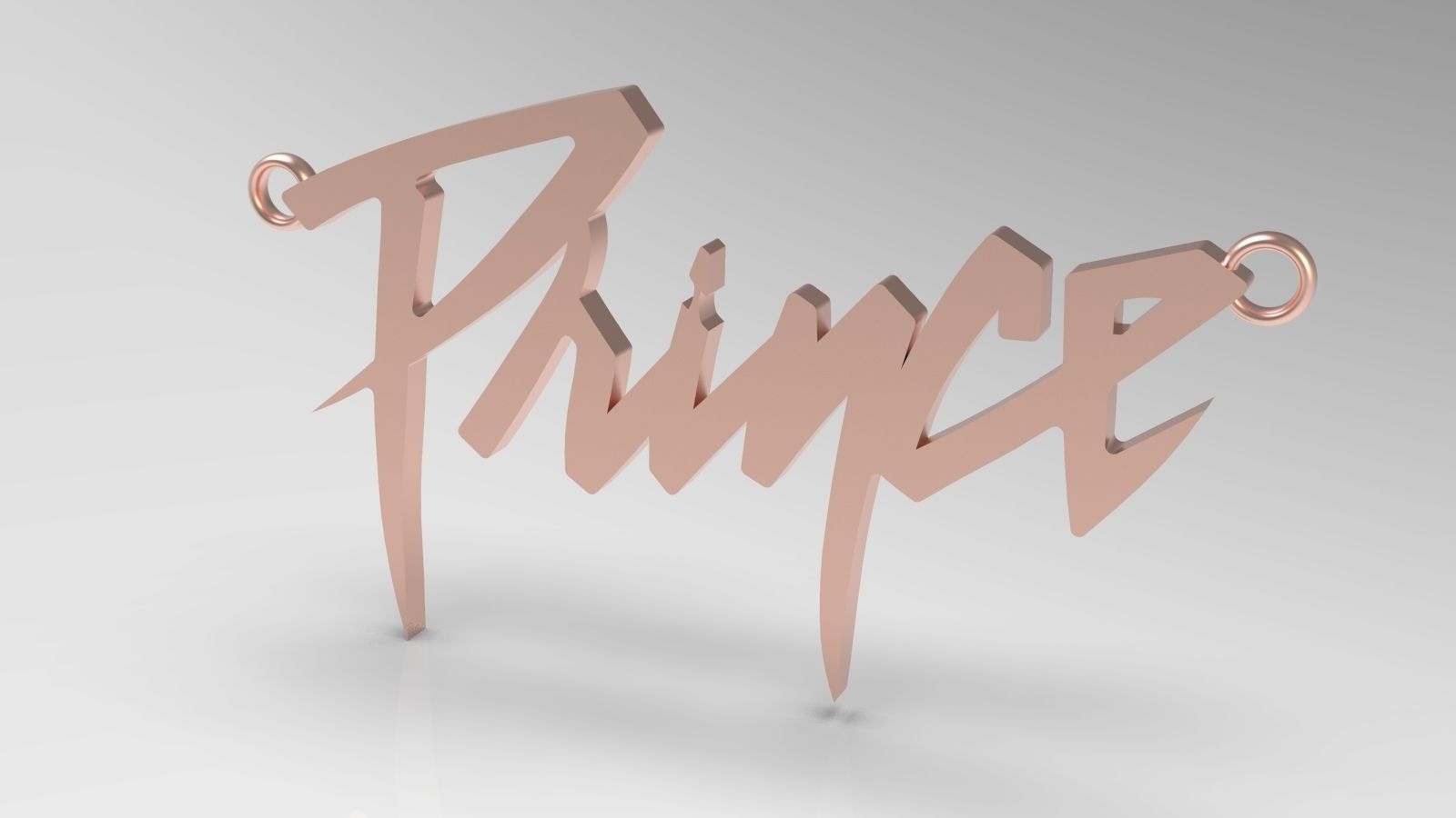 Prince Name Tag Pendant 3D print model_2