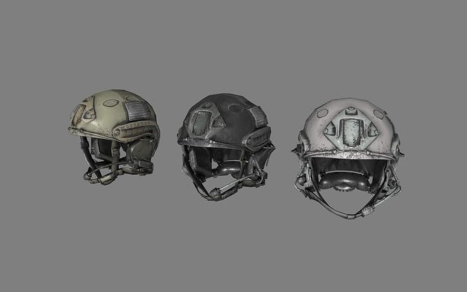 Military helmet USA Low-poly 3D model