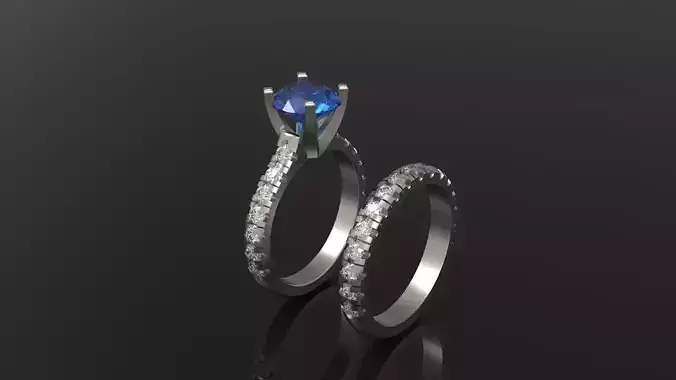 Solitaire Engagement Ring 16 3D print model
