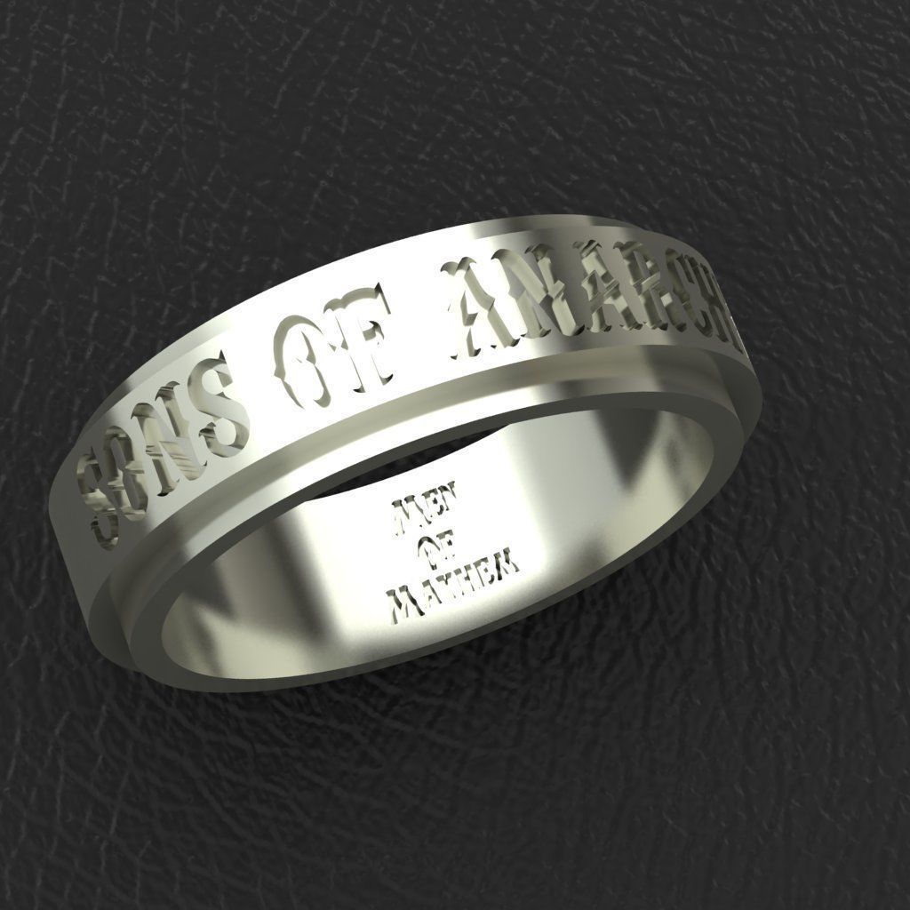 Son Of Anarchy Ring 3D print model_4