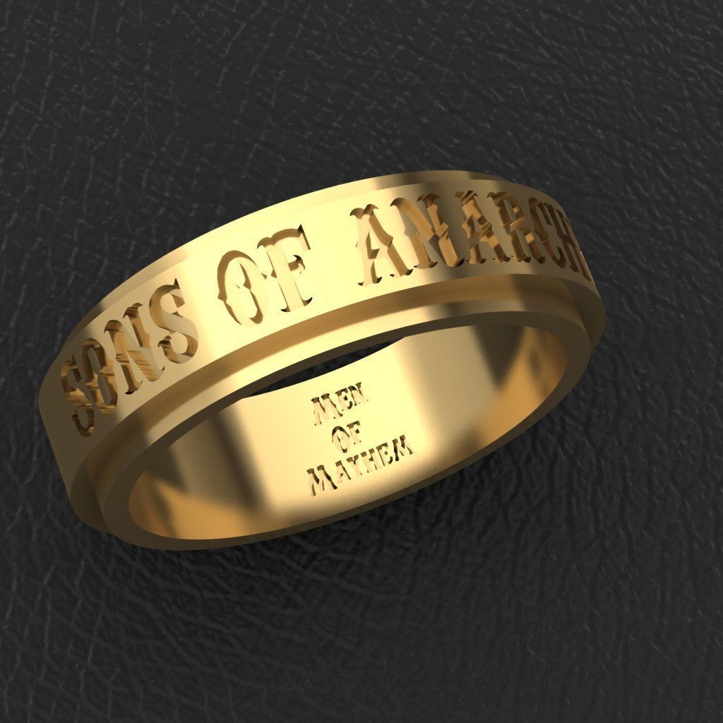 Son Of Anarchy Ring 3D print model_3