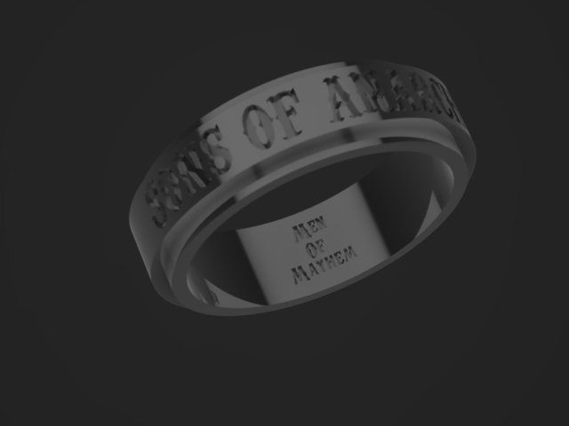 Son Of Anarchy Ring 3D print model_1