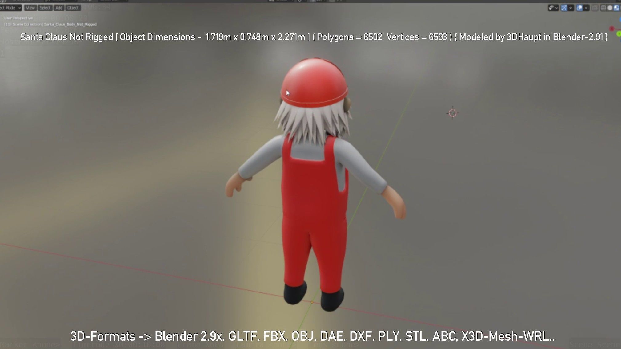 Santa Claus From The Construction Site 3D model_56