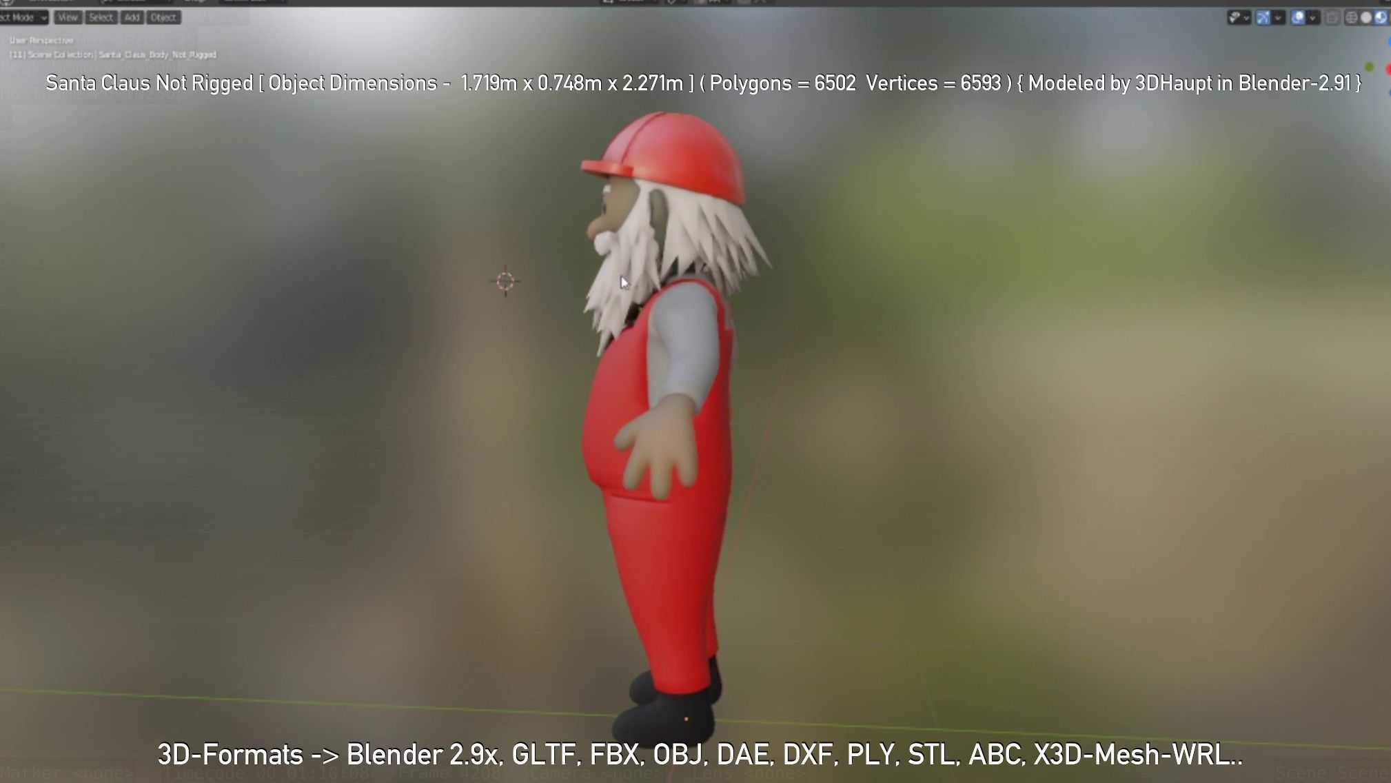 Santa Claus From The Construction Site 3D model_23