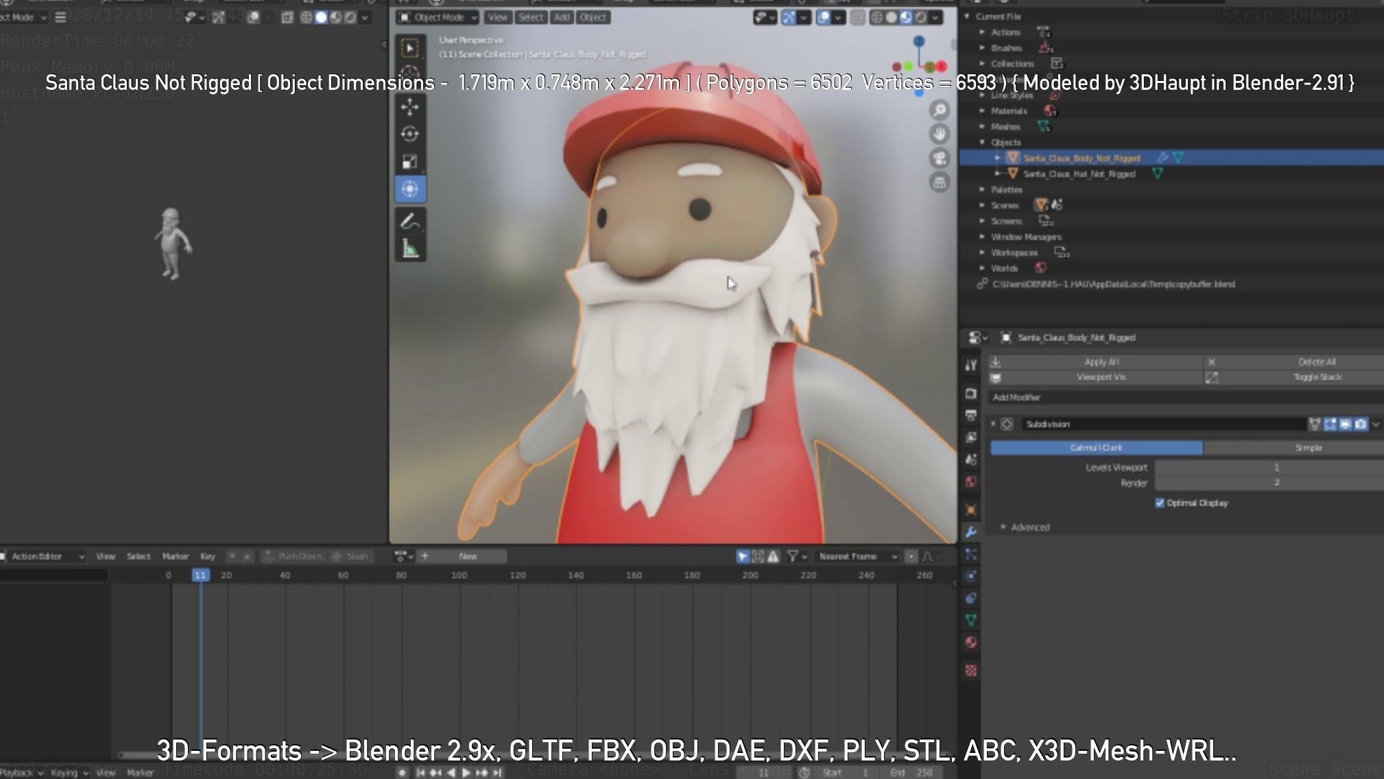 Santa Claus From The Construction Site 3D model_71