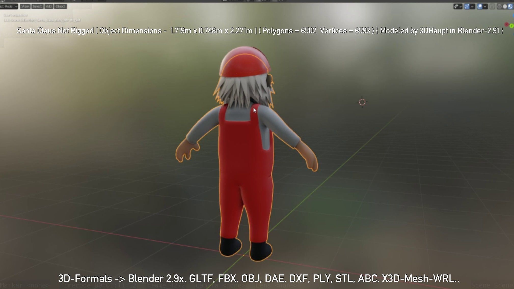 Santa Claus From The Construction Site 3D model_47