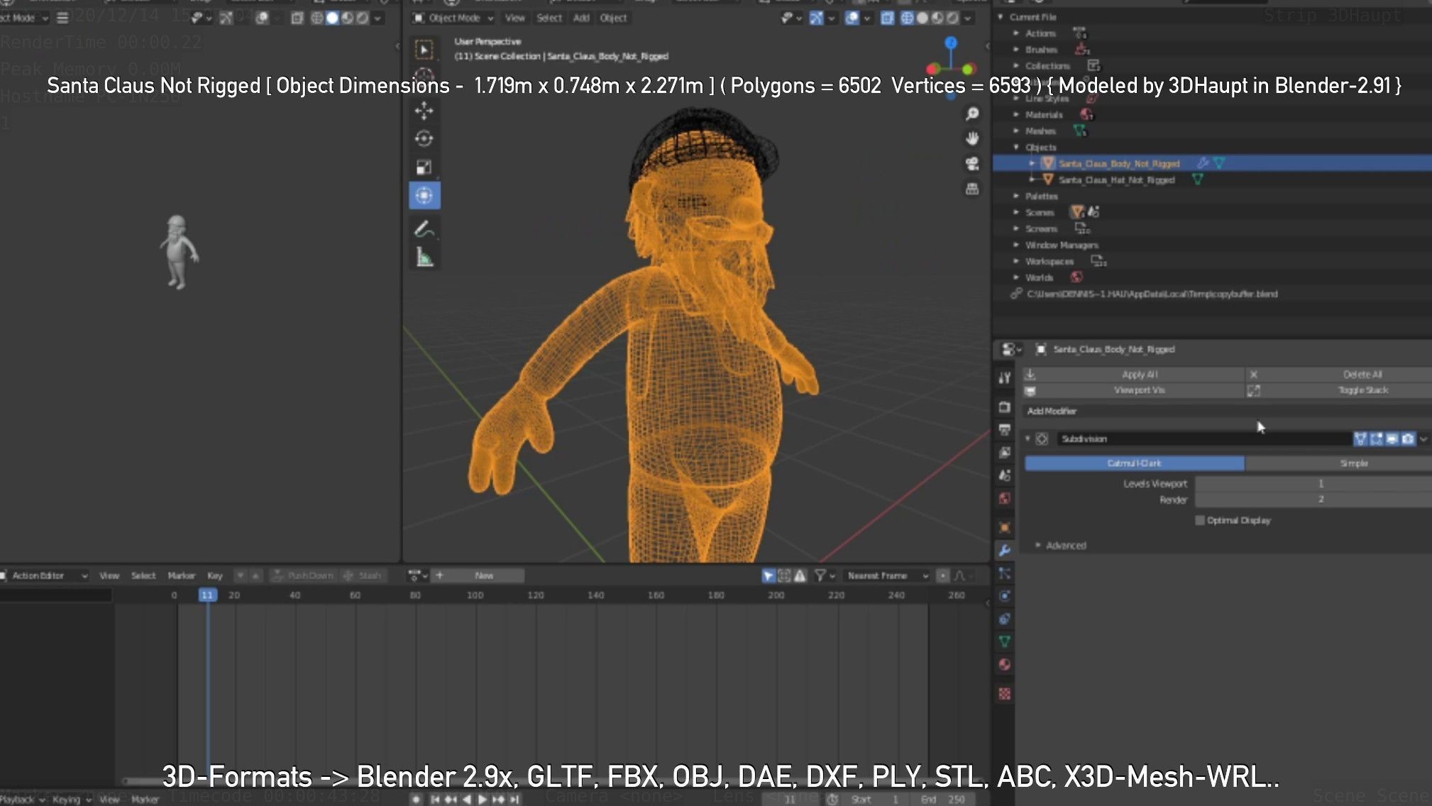 Santa Claus From The Construction Site 3D model_40