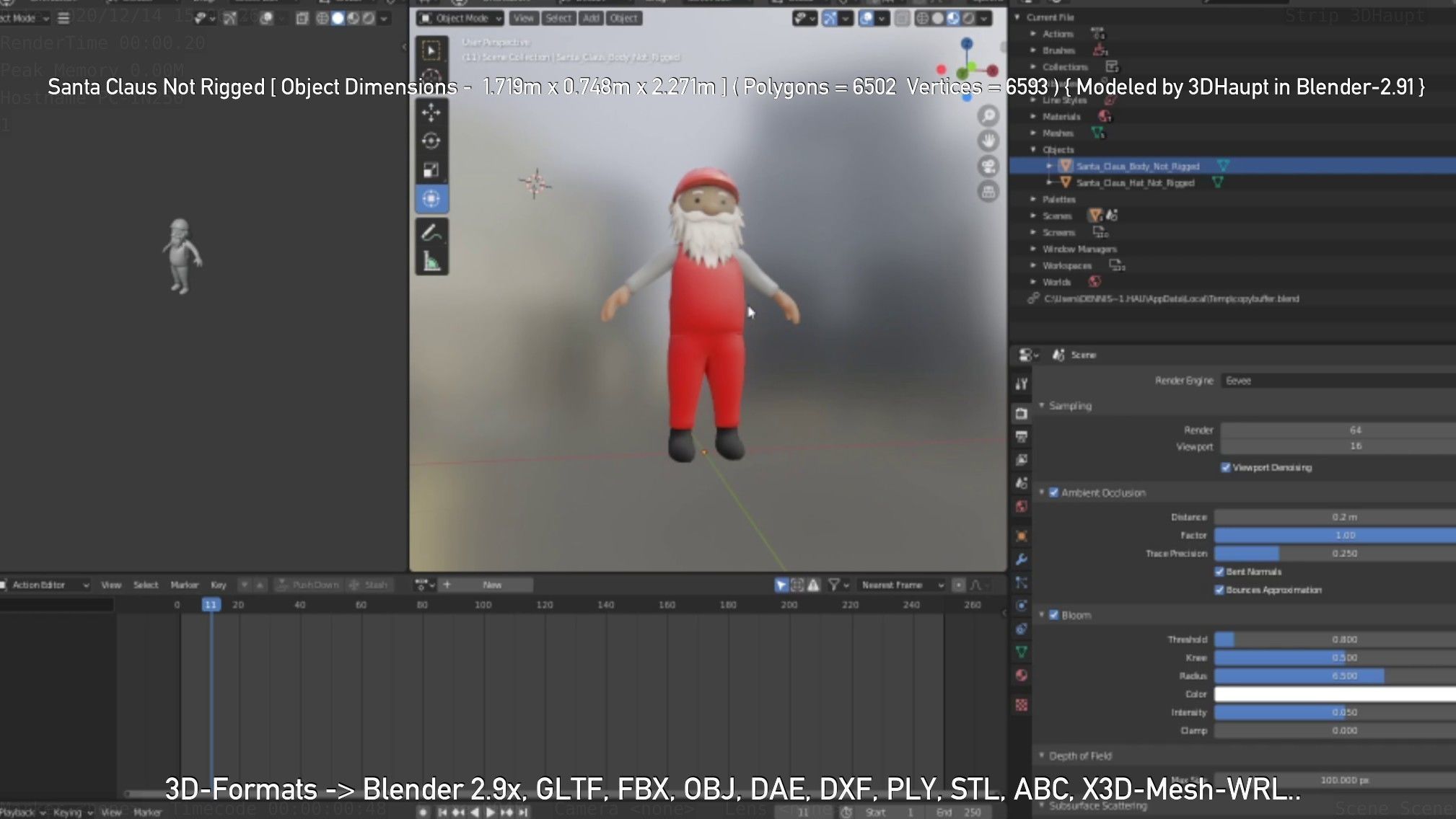 Santa Claus From The Construction Site 3D model_67
