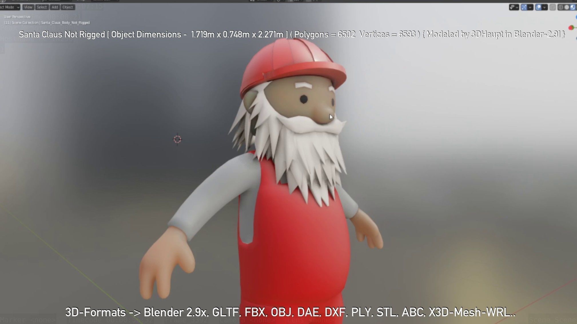 Santa Claus From The Construction Site 3D model_42