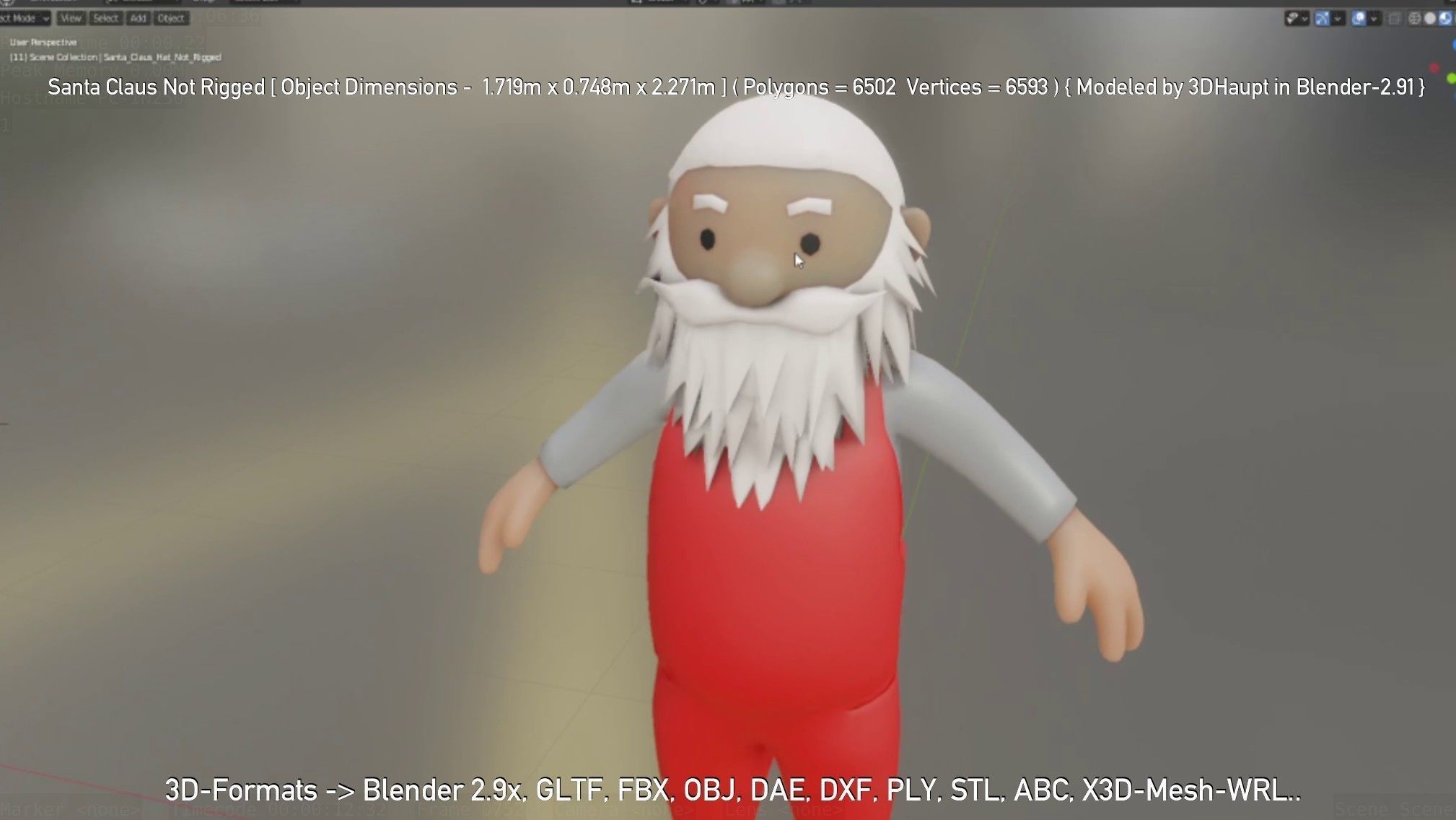 Santa Claus From The Construction Site 3D model_33