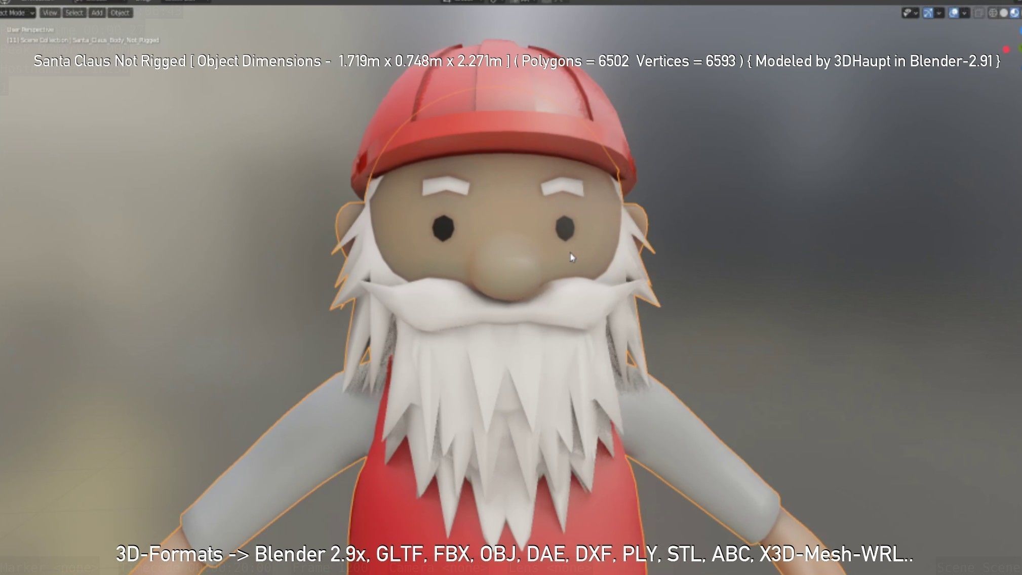 Santa Claus From The Construction Site 3D model_74