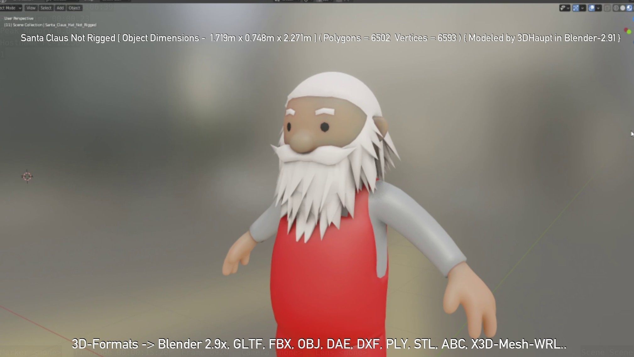 Santa Claus From The Construction Site 3D model_18