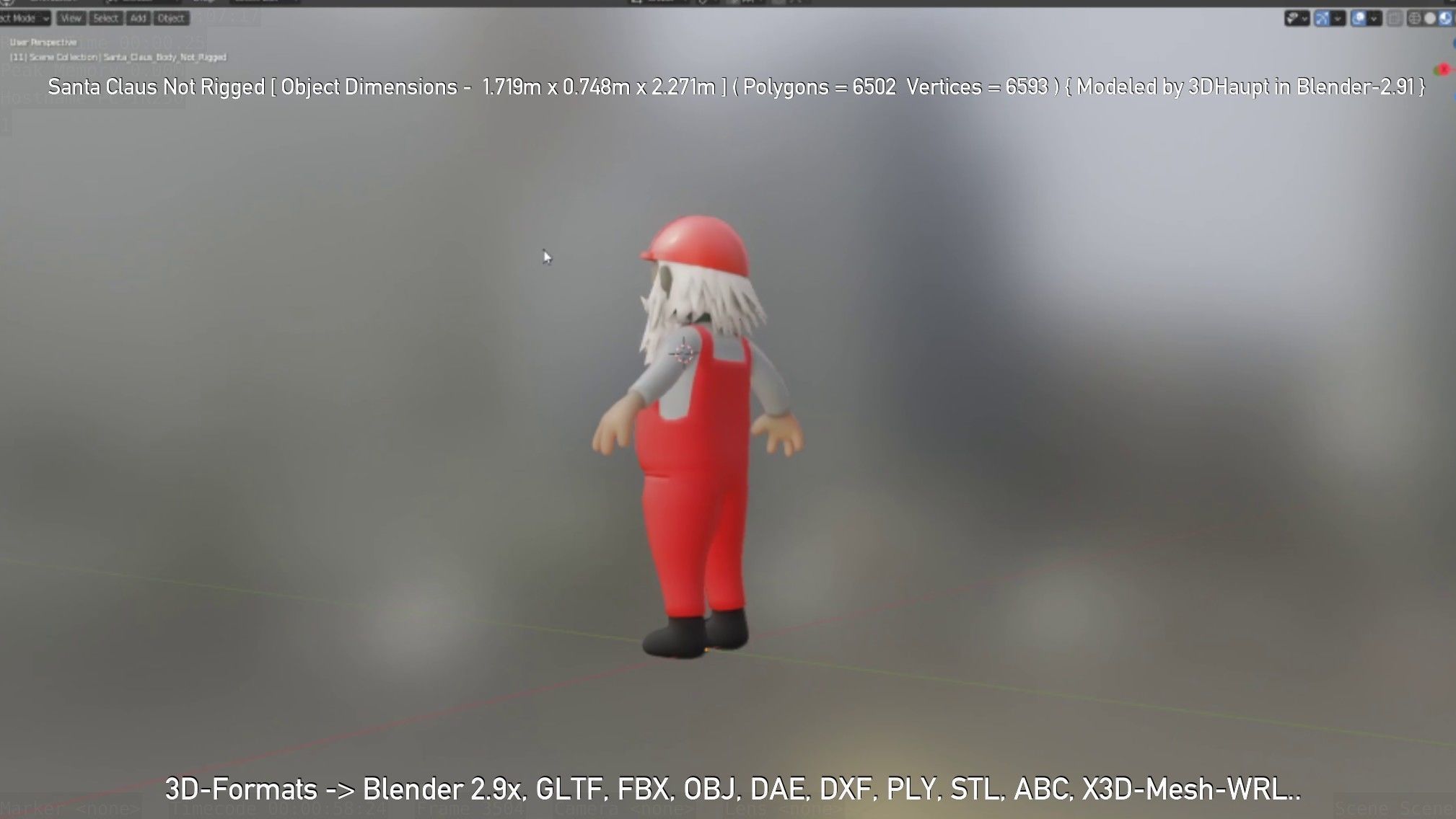 Santa Claus From The Construction Site 3D model_31