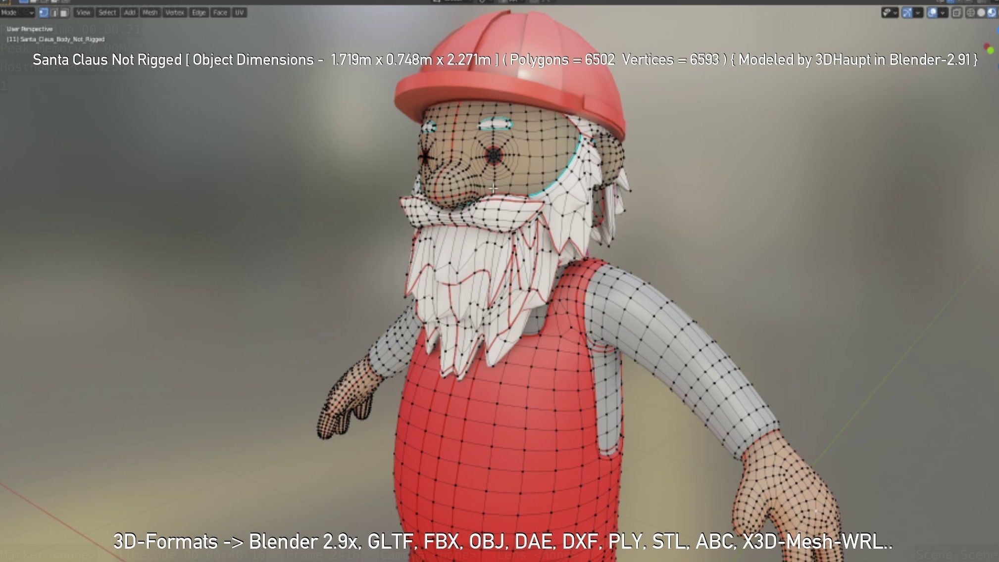 Santa Claus From The Construction Site 3D model_28