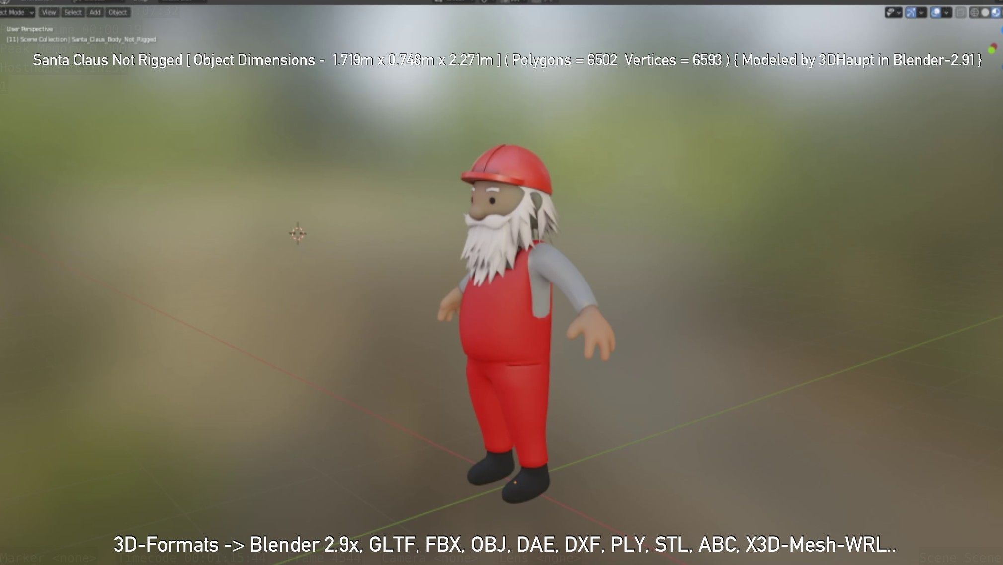 Santa Claus From The Construction Site 3D model_26
