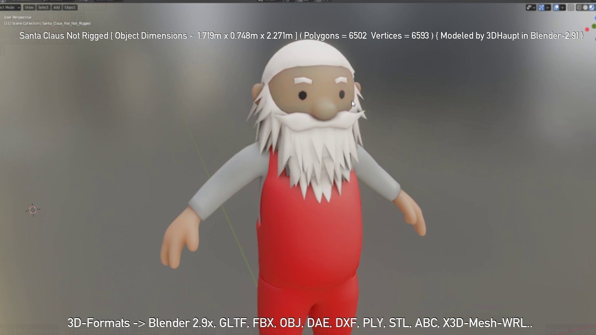Santa Claus From The Construction Site 3D model_15