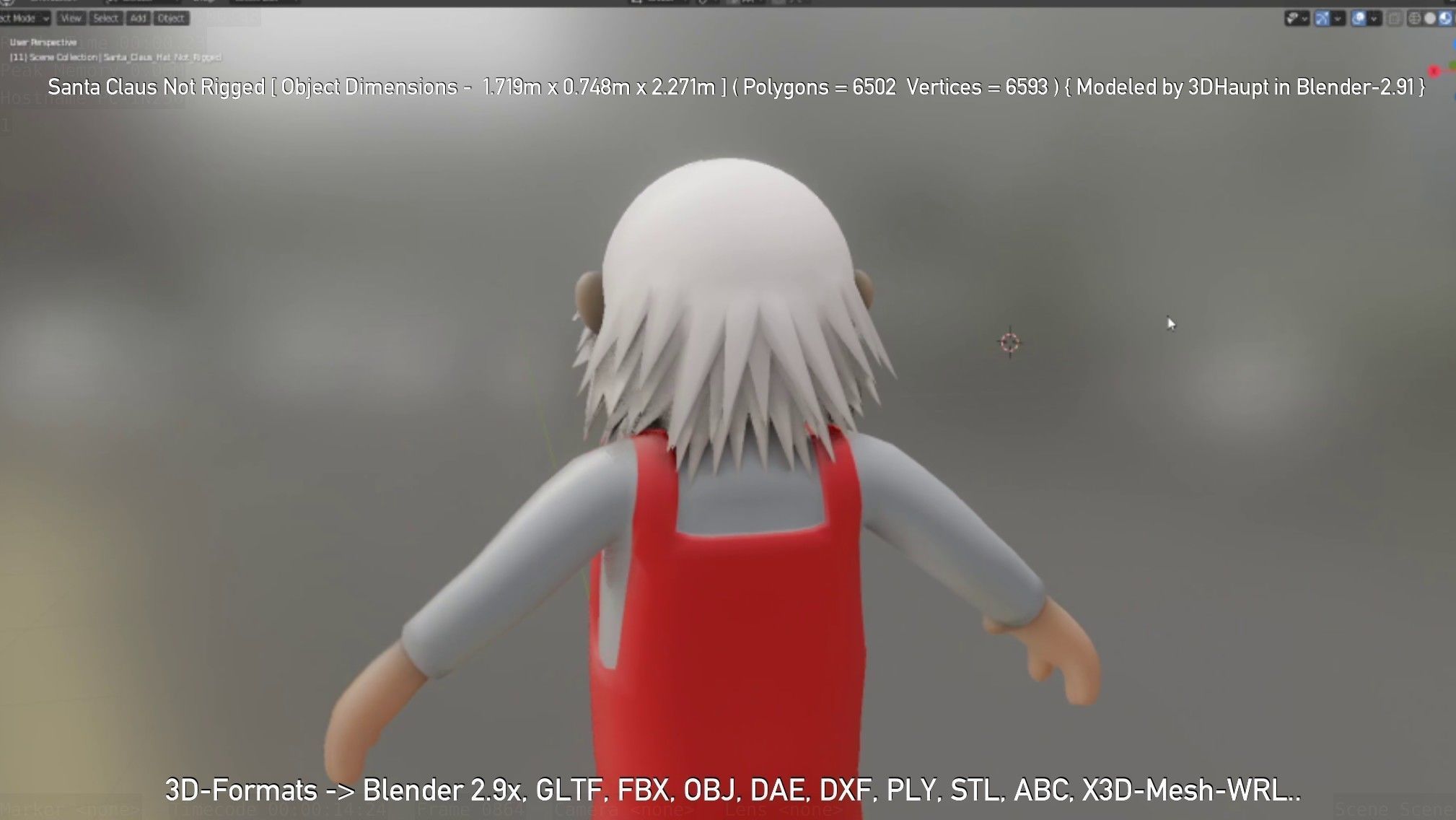 Santa Claus From The Construction Site 3D model_17