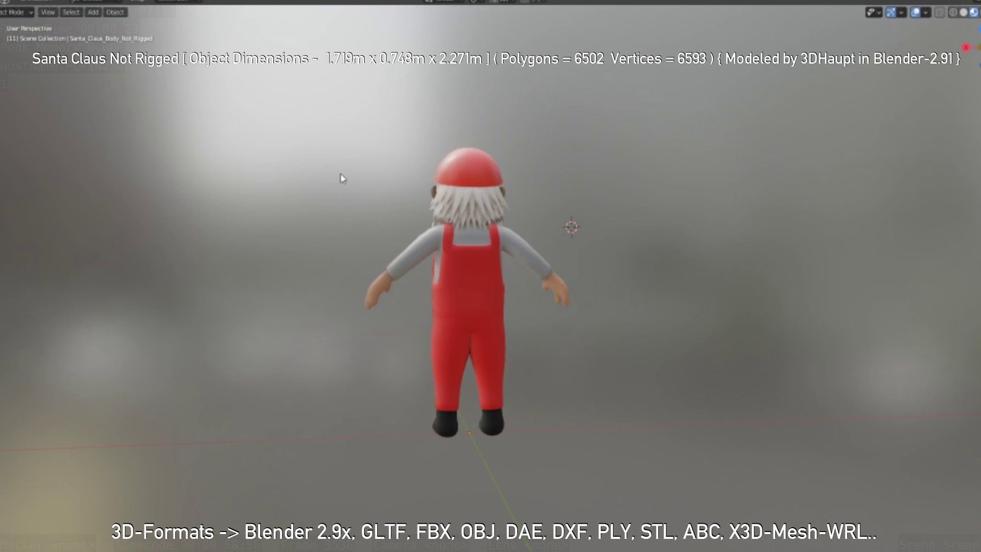 Santa Claus From The Construction Site 3D model_12